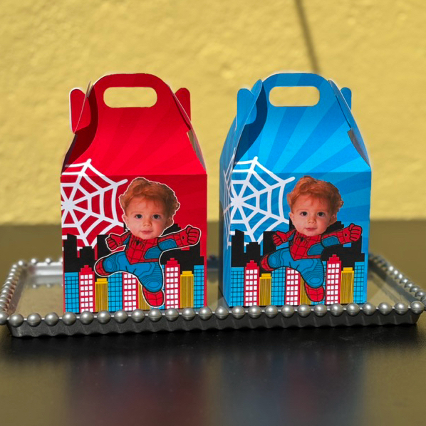 Kit Maletinha - Caixinha homem aranha personalizado com foto - Lembrancinha Homem Aranha- personalizados homem aranha