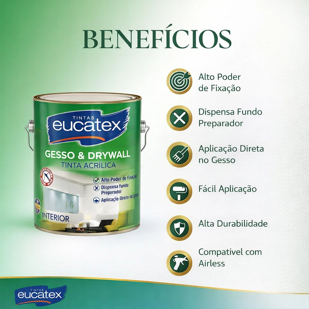 Gesso e Drywall 3,6 Lts Tinta Especial Direto No Gesso,Sancas e Acartonados · foto 2