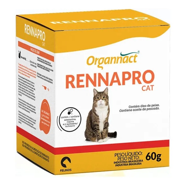 Rennapro Cat Organnact Suplemento para Gatos 60g