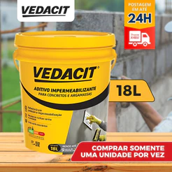 Aditivo Impermeabilizante Vedacit (Balde 18 litros) - VEDACIT - Concreto e argamassa