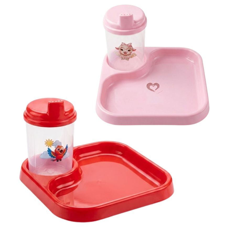Conjunto Pratinho Copo Infantil Injetemp Promocao
