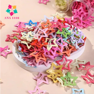 ANA1108 KIT Clipe de Cabelo Estrela Dopamina Presilhas Coloridas Antiderrapantes/Grampo Fofo