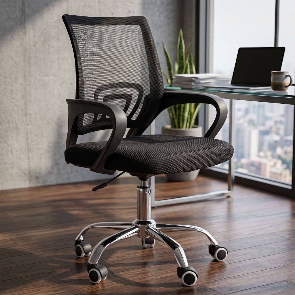 Cadeira De Escritório Mesh Com Enconsto Ergonômico Tela Mesh Nr17