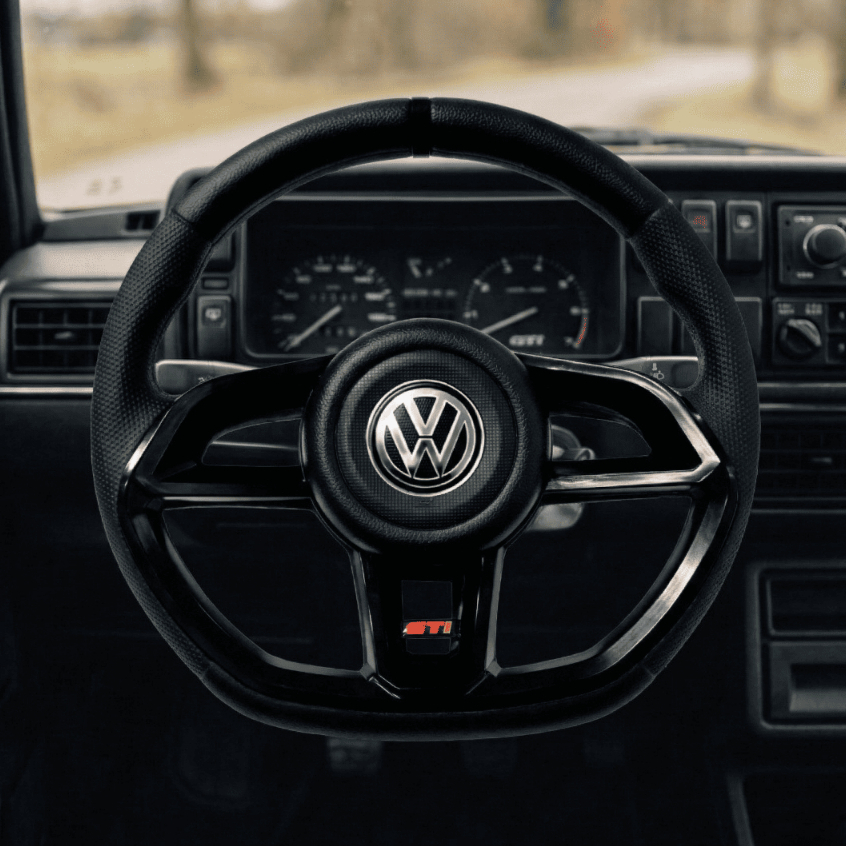 Volante Esportivo Gti Preto Para Novo Golf Fox Spacefoxx Crossfox Jetta