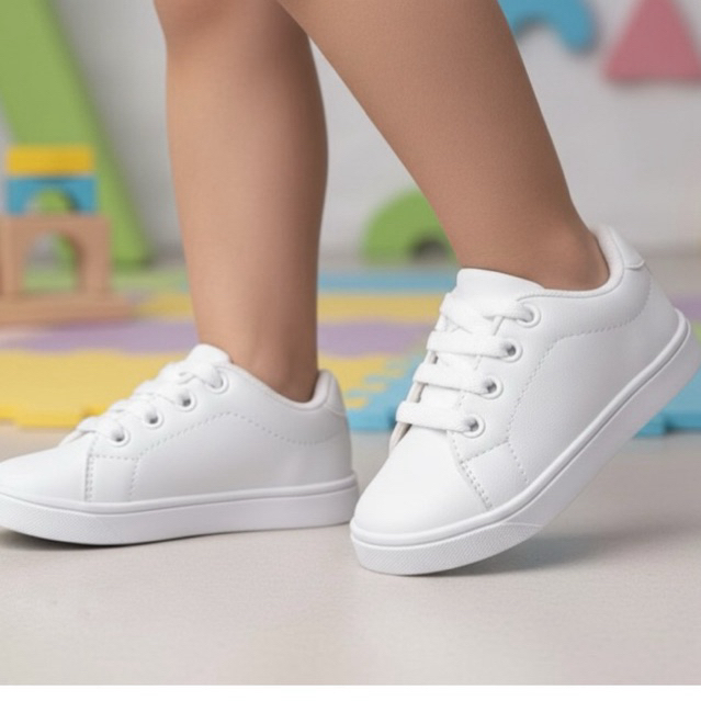 Tenis infantil bebe todo branco masculino Feminino menino menina Casual Sapatenis Batizado ref.7