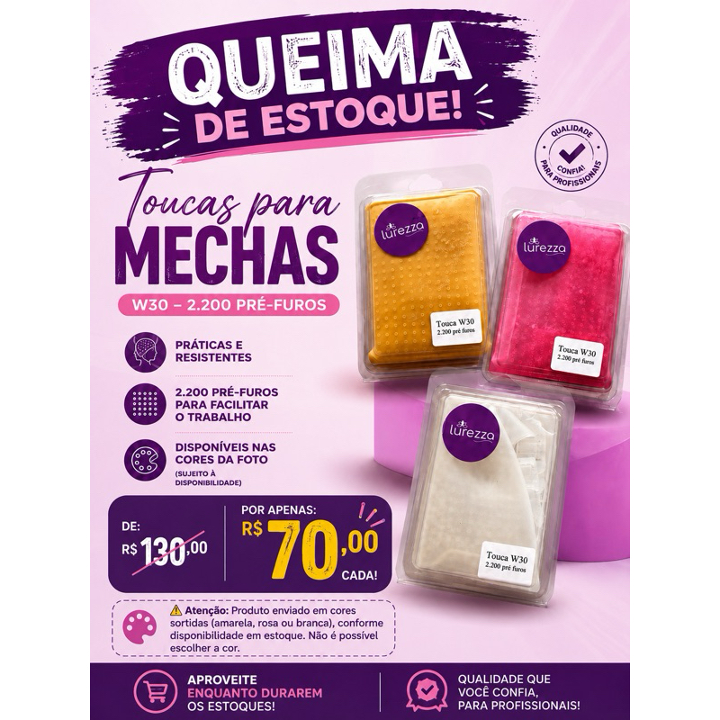 1 Touca para Luzes Mechas Reflexos Morena Iluminada Modelo Romana alinhada com 2.200 pré Furos cobre Nuca