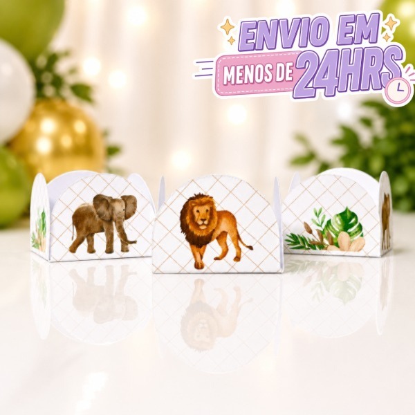 Forminhas Safari Realista para Doces Personalizadas | Festa Infantil Lembrancinhas Aniversário 💜