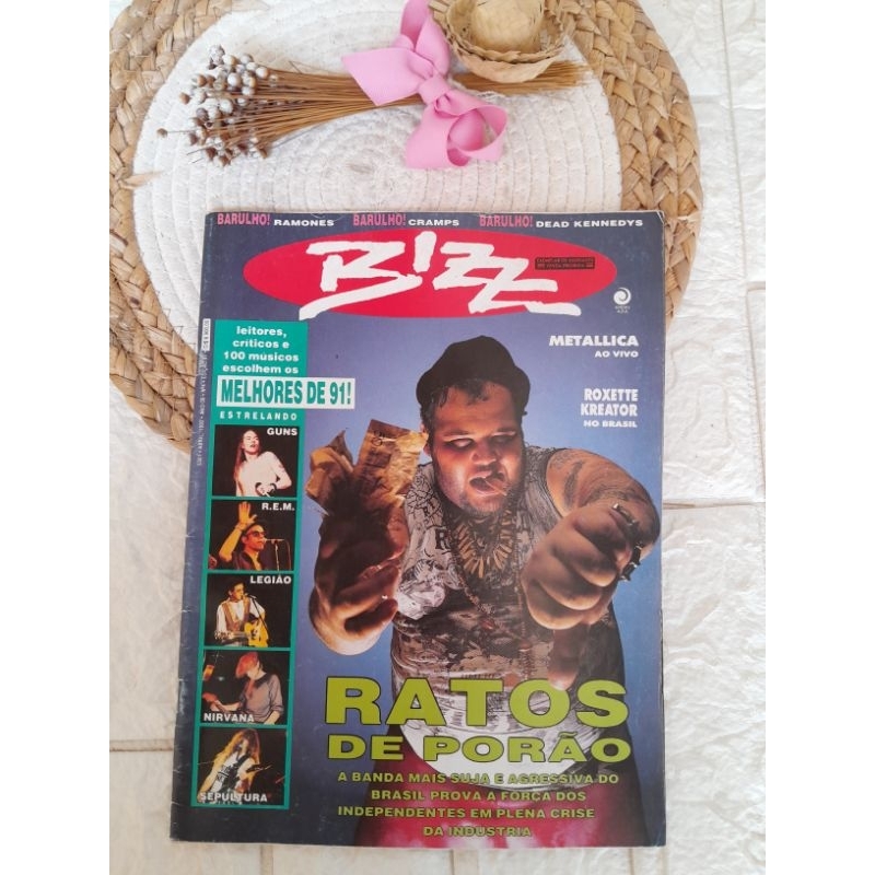 revista bizz, ed 81 c Guns, r.e.m, legião urbana, nirvana, sepultura, Roxette kreator