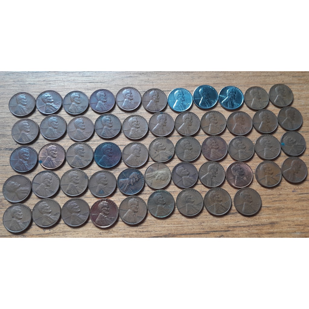 Moedas Usa One Cent Lincon 1941 até 1959d Originais