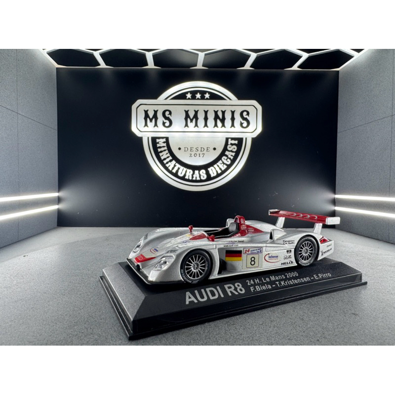 Miniatura Ixo - Audi R8 24h. Lemans 2000 F.Biela - T.Keistensen 1/43