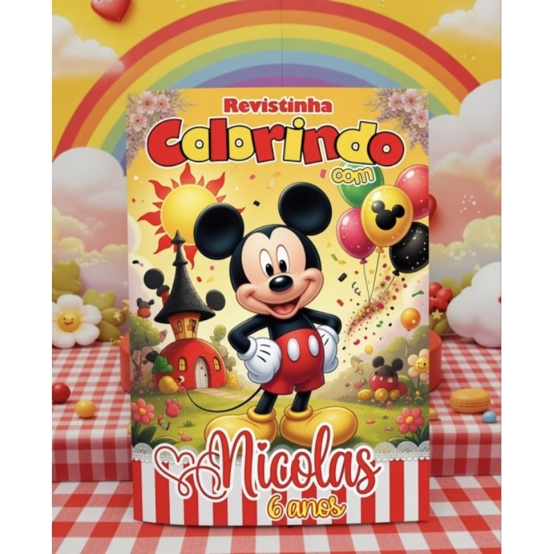 Livrinho de Colorir Personalizado A5 | Lembrancinha Infantil | Nome e Idade | Festa Aniversário