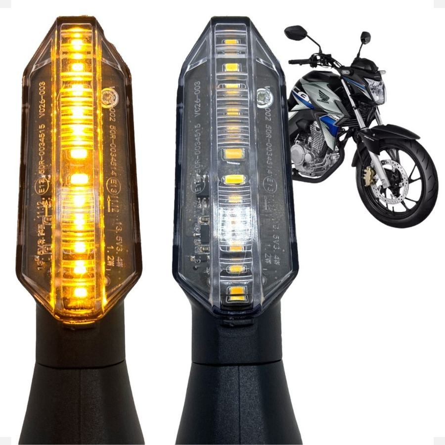 Par de Pisca LED Cb250f Twister Fan Titan CG Bros Universal P/TODOS MOTOS DE ENCAIXE PARAFUSO
