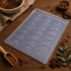 Forma Simples CARAMUJO LESMA - 9766 em Acetato BWB Para Bombom e Doces de Chocolate e Confeitaria Doceira (CHOCO)