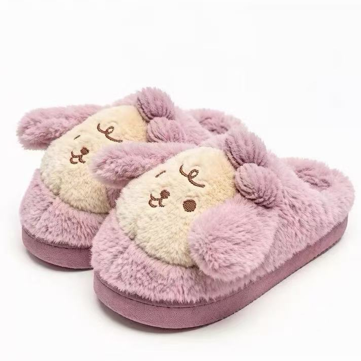 Chinelo pantufa com pelo inverno de CACHORRINHO adolescente/PTF06-153
