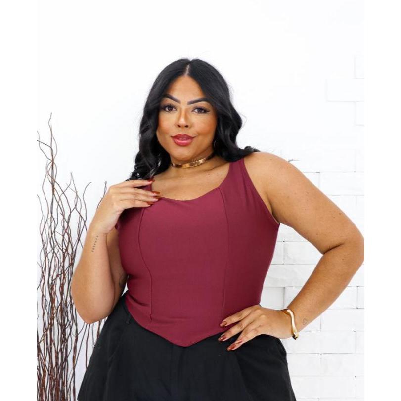 Cropped Plus Size de Bico - veste do 44 ao 50