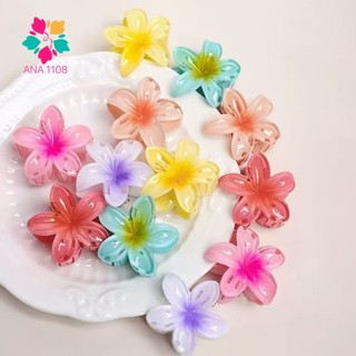 ANA 1108 Kit 12 Grampo de Cabelo de Flor Colorido Prendedores Flor de Acrílico Mulheres