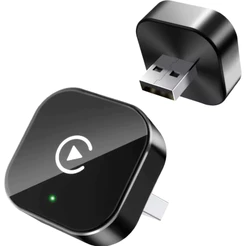 Adaptador CarPlay Wireless Original Sem fio Automático Para Central Multimidia Apple Iphone Android Auto 2 in 1 Carro