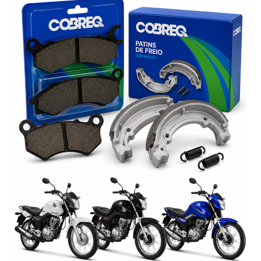 Combo Pastilha Patim Freio Cobreq CG 160 Fan Titan Cargo