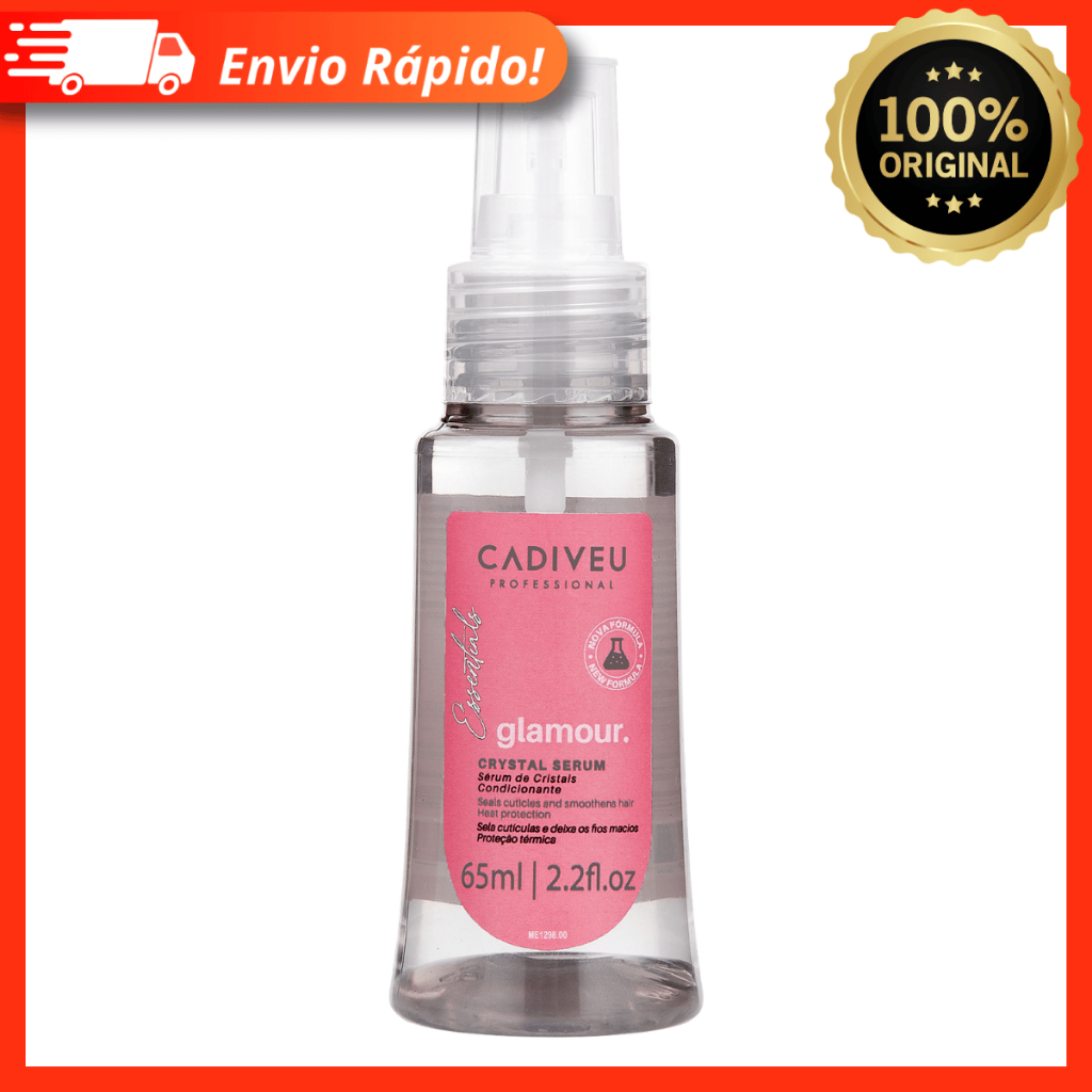 Sérum De Cristais Condicionante Cadiveu Professional Essentials Glamour 65ml - Sela e Dá Maciez