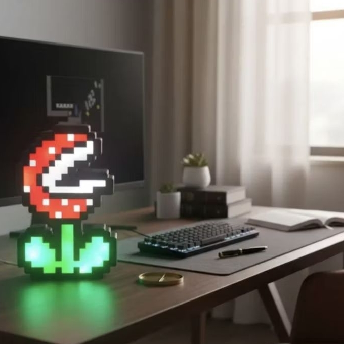 luminária piranha plant pixel art