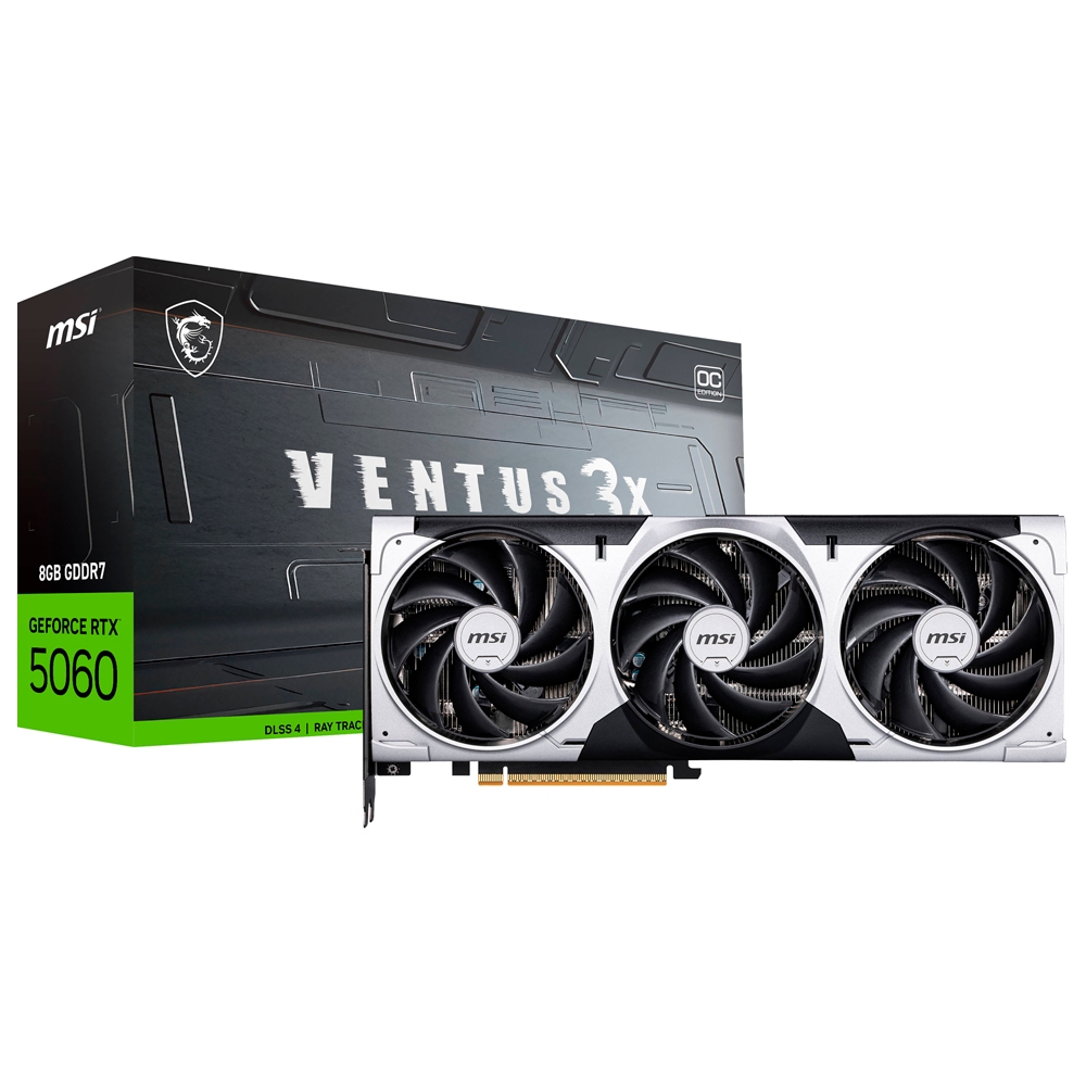 Placa de Vídeo MSI Ventus 3X OC 8GB GDDR7 | GPU GB206-250-A1 com Dissipação de Calor MS-V537
