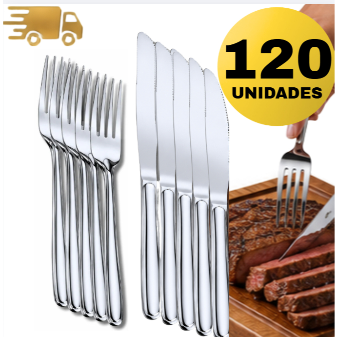 Talher Inox Garfo Faca Cozinha Restaurante Gafos Facas Utilidades Culinária