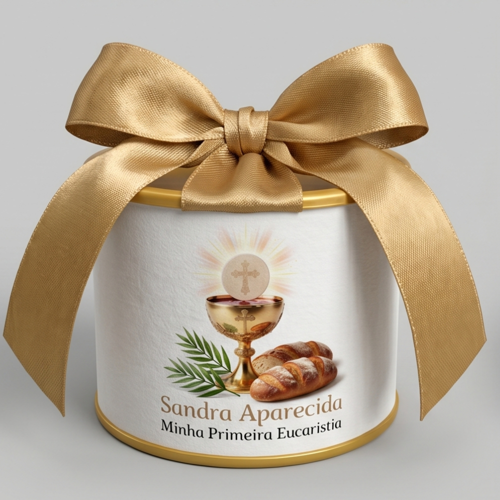 Lembrancinha Primeira Comunhão Personalizada - Kit Tubolatas 5×6 - Festa Eucaristia