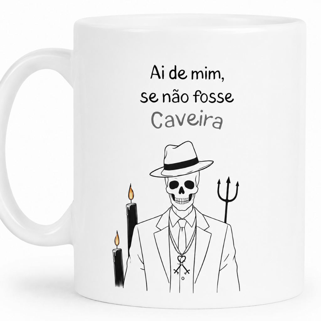 Caneca Exu Personalizada 325ml | Tranca Ruas, Tiriri, Mirim, Marabô, Morcego e Mais