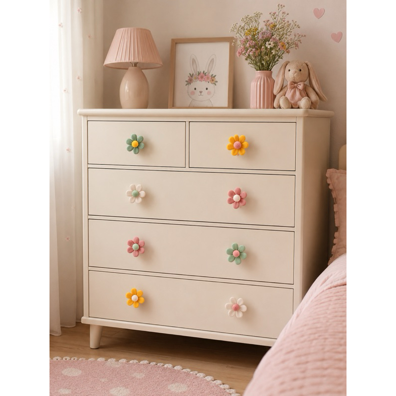 Puxador de Gaveta Flor Jardim Móveis Penteadeira Armário Guarda Roupa Infantil Bebê Menina