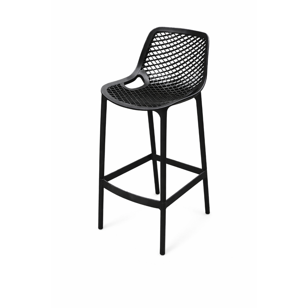 Banqueta Banco Alto Bistrô Para Balcão Cozinha Alta Área Gourmet Churrasqueira Bar Moderna Preta
