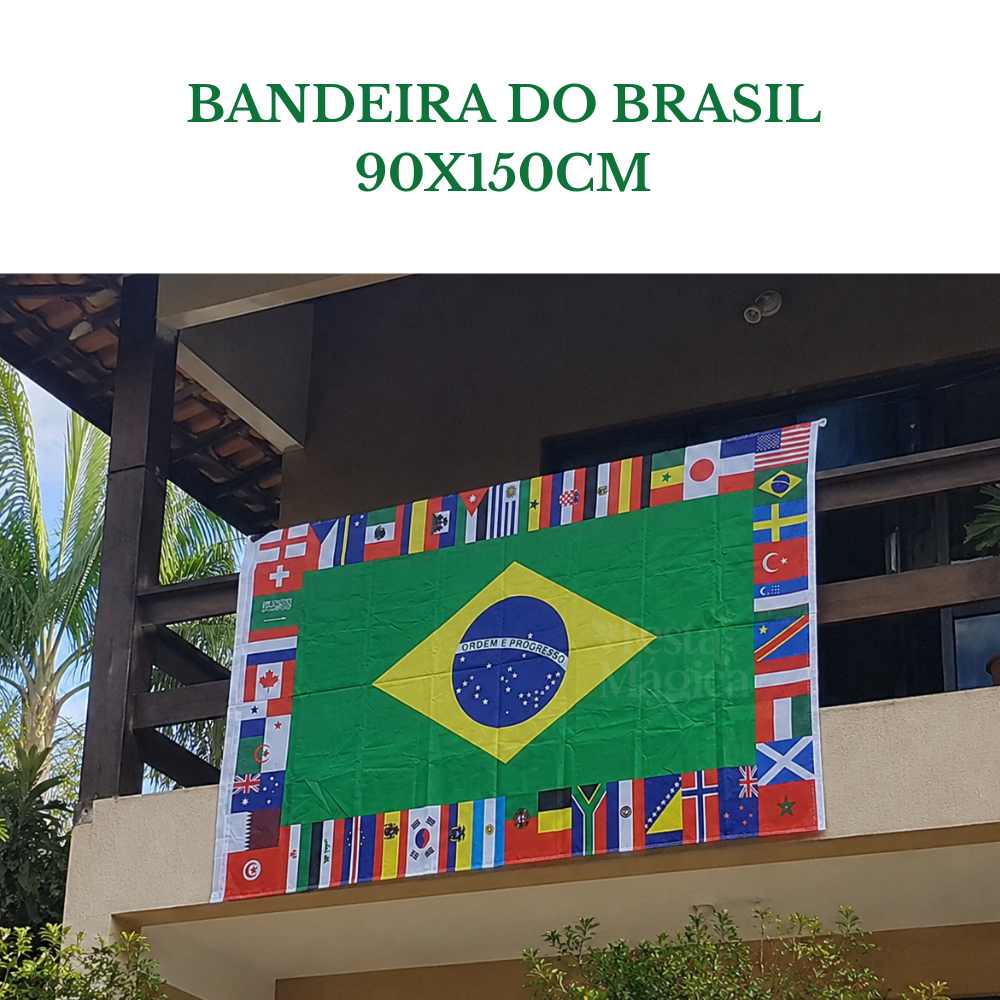 Bandeira do Brasil 90x150cm Grande Copa do Mundo