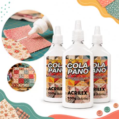 Cola Pano Tecido Customização Artesanato Criativo DIY 100g Não Tóxico