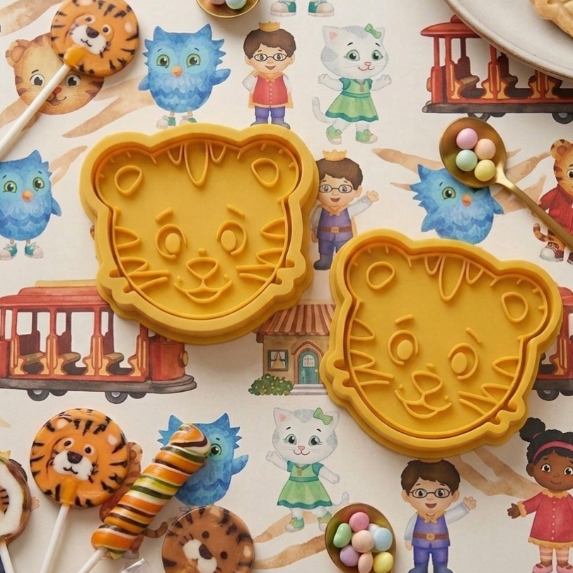 Cortador de Biscoito Daniel Tigre 3D | Cortador e Marcador para Biscoito e Pasta Americana | Festa Infantil