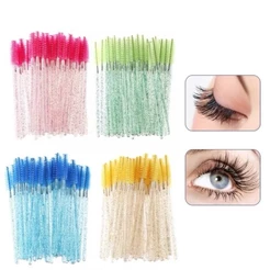 Kit 250 Escovinhas com Glitter Extensão de Cílios e Sobrancelha