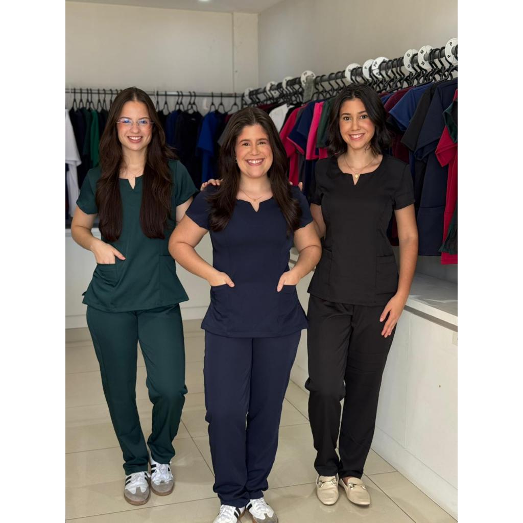 PIJAMA CIRURGICO SCRUB FEMININO DECOTE CORTE TECIDO TWOWAY