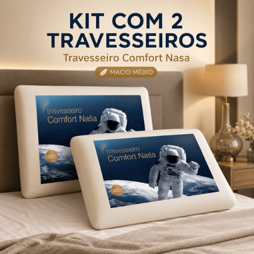 Kit 2 Travesseiros Viscoelástico Master Comfort Nasa Sono 50x70cm