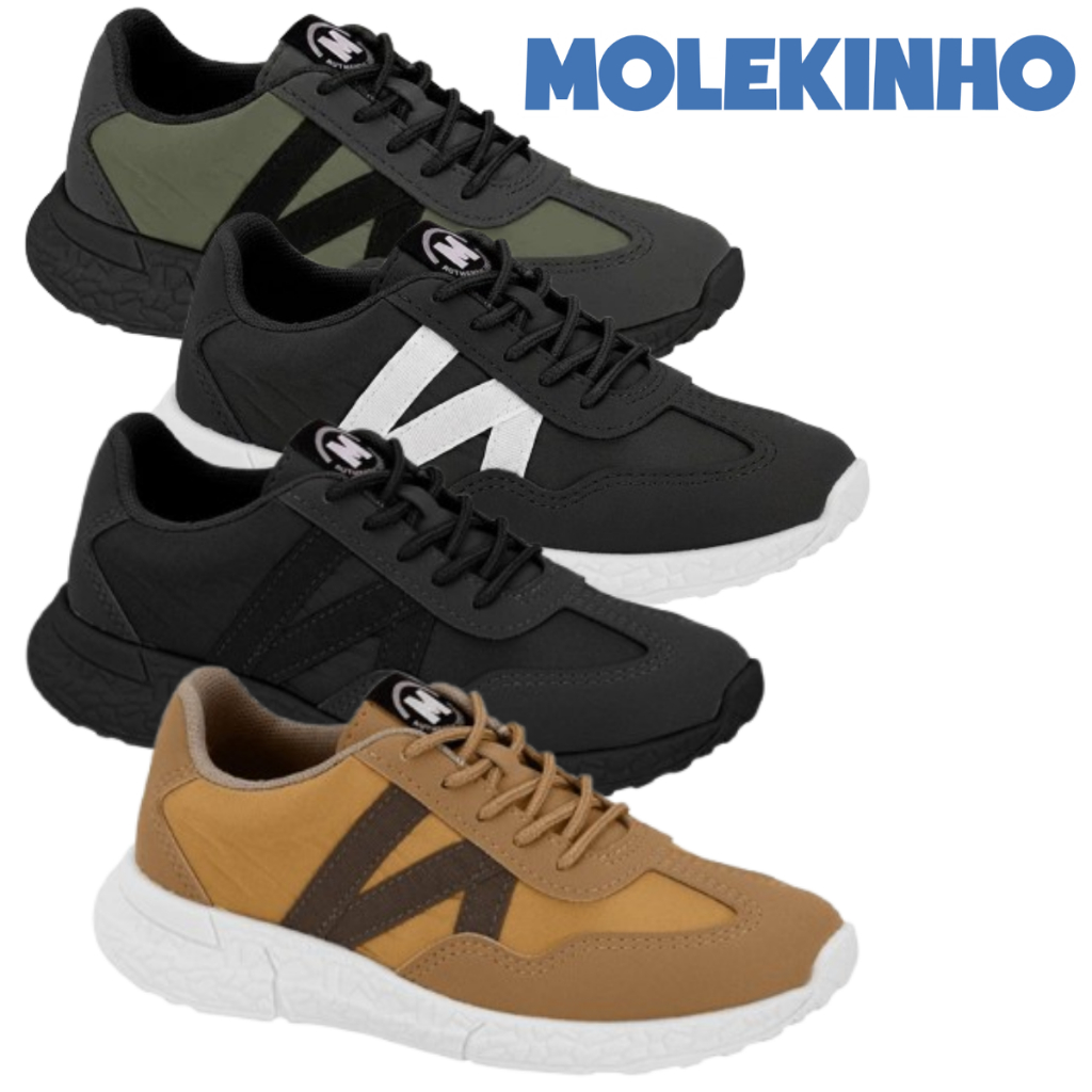 Tênis Juvenil Menino Molekinho Rusti Neo Respirável Casual Escolar Confortável ORIGINAL - 2831.243