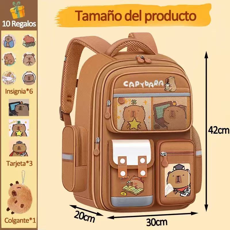 MOCHILA ESCOLA de capybara  Cabe Notebook Para Crianças e Adultos Impermeável ALTO QUALIDADE
