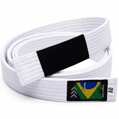 Faixa Branca Jiu Jitsu Tradicional Reforçada 100% Algodão Profissional Ponta Graduação 6 Costuras Treino Competição