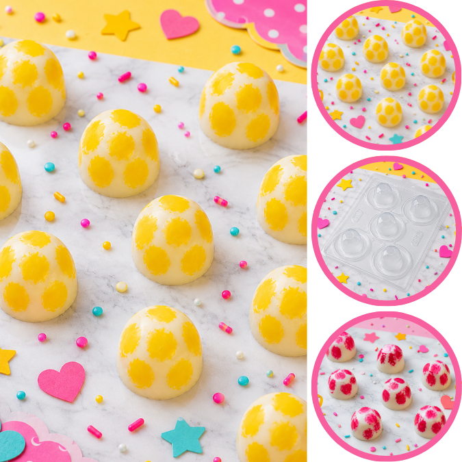 1~5 Forma BWB Com Silicone (3 partes)-Cód.836 - Trufa Marcada 45g. Bombons (CHOCO)