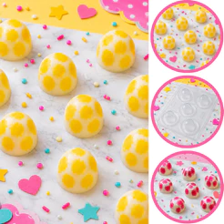 1~5 Forma BWB Com Silicone (3 partes)-Cód.836 - Trufa Marcada 45g. Bombons (CHOCO)