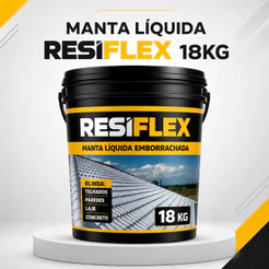 Manta Líquida Emborrachada 18kg - Resiflex - Anti Infiltração para Telhado Laje Parede Piso