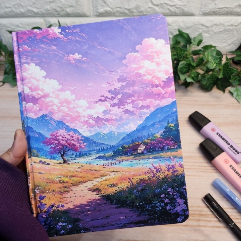 Caderno Sketchbook Jardim Lilac l A5 Journal l Desenho l Anotações