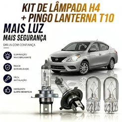 Lampada farol BAIXO / ALTO + LANTERNA NISSAN VERSA 2016 ATÉ 2020