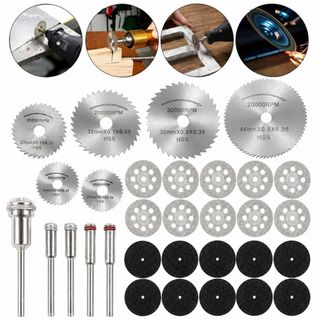 30 Pcs Mini Acessórios Conjunto Circular Lâmina De Serra Disko De Corte 5 Mandril
