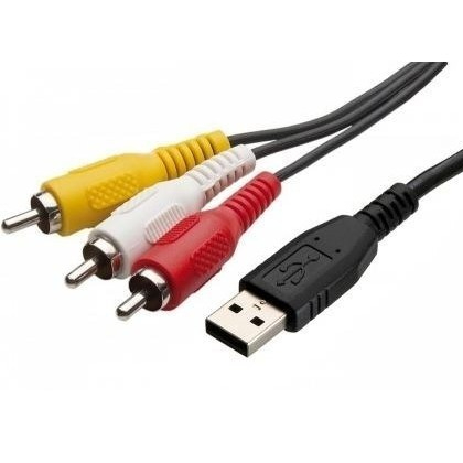 Cabo Adaptador USB Para 3 RCA Audio E Video AV 1,5m Audio Video Camera DVD TV