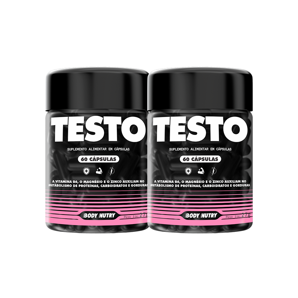 Imagem Kit 2x Testo Feminy  (Boro + ZMA + Magnésio) Força Energia e Disposição 60 Cápsulas - Body Nutry