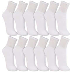 Kit 12 Pares Meias Cano Médio Esportiva Algodão Calcanhar Verdadeiro Conforto Respirável Trifil