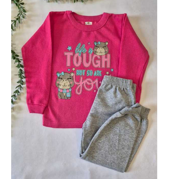 Conjunto inverno menina Infantil Tamanho 2 - Moletom Cleomara Kids