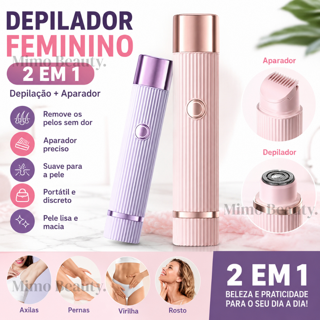 Depilador Eletrico Feminino Recarregável Removedor De Pelos